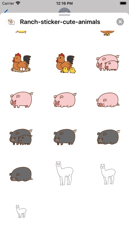 Ranch sticker cute animals