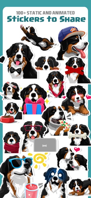 Bernese Mountain Dog Emoji(圖2)-速報App