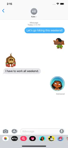 Billede 2 Disney Stickers: Vaiana iphone