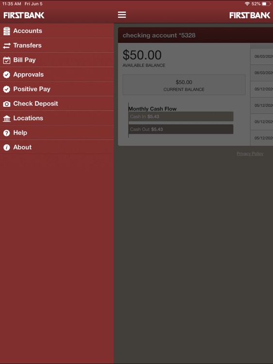 First Bank Biz To Go for iPad screenshot-3