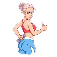 Fitness Girl Stickers Pack apk