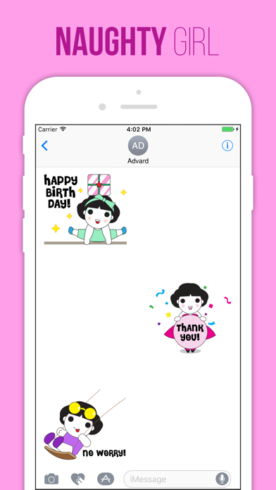 How to cancel & delete Naughty Girl Stickers from iphone & ipad 4