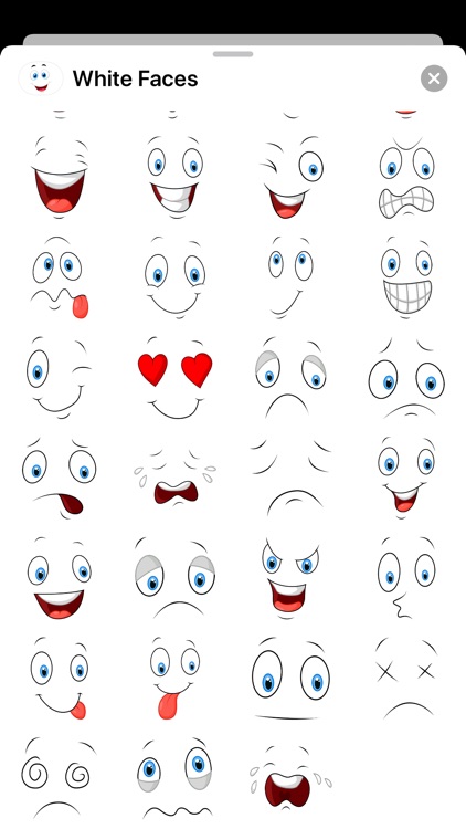 White Smiley Emoji Stickers