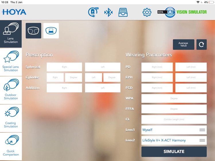 Vision Simulator Remote Ctrl