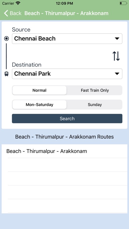 Chennai Local Timetable