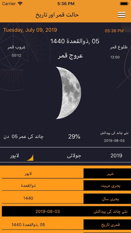 Moon Phases Pakistan