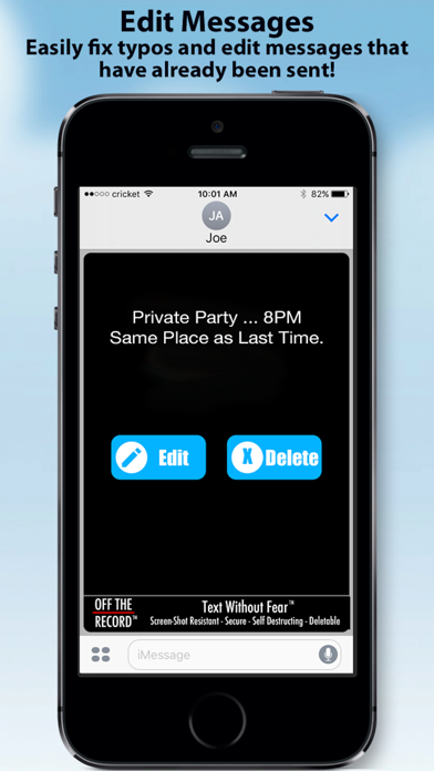 How to cancel & delete Off The Record Texting & Pics from iphone & ipad 3