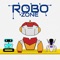 An arcade style game where you beat the high score and get enought points to unlock the robots