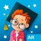 Install for your child up with an educational game with figures, abc, words and arithmetic with AR augmented reality