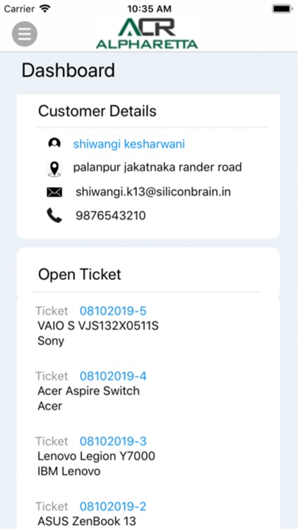 ACR Ticketing