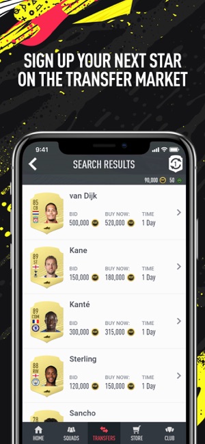ultimate team trading app iphone