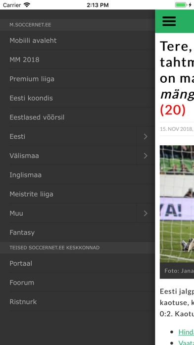 Soccernet.ee screenshot 3