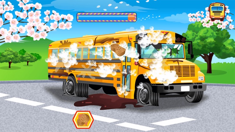 School Bus Car Wash Games