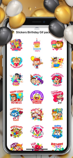 Stickers Happy Birthday Pack(圖3)-速報App