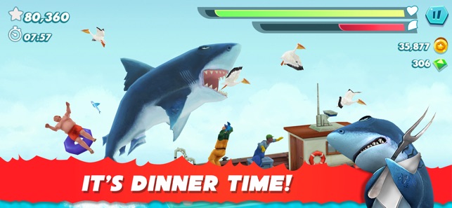 Hungry Shark Evolution On The App Store - running away from huge sharks roblox shark bite youtube