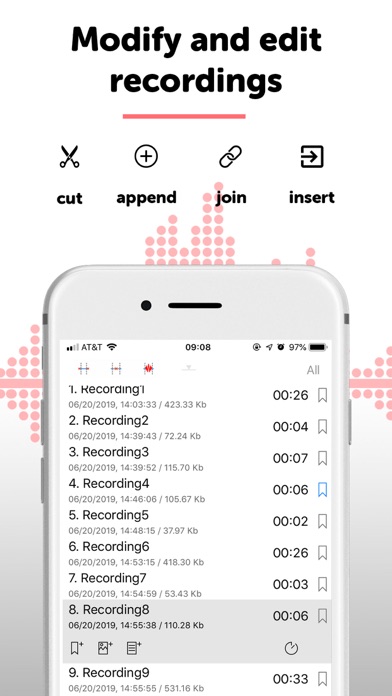ALON Dictaphone - Advanced Voice Recorder and Sound Manager Screenshot 4