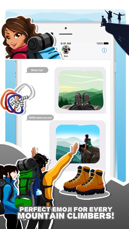 Mountain Climbing Emojis App