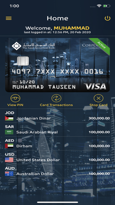 SAIB Corporate Currency Card screenshot 3