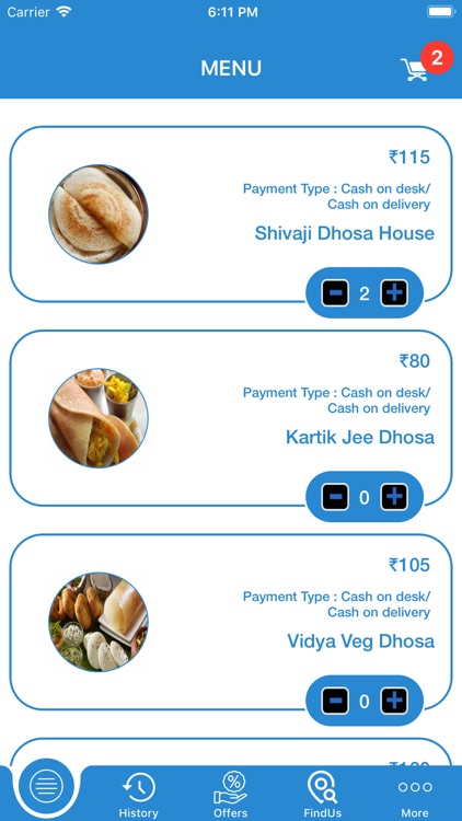 Jabalpur Dhosa Order Delivery screenshot-3