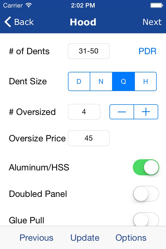 Sullivan PDR Estimator screenshot 4