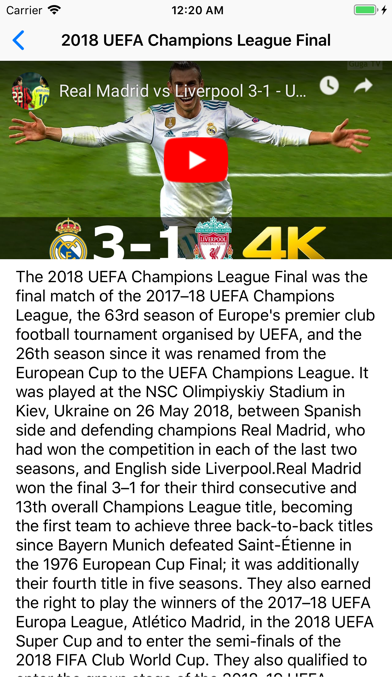 Champions League Finals screenshot 2