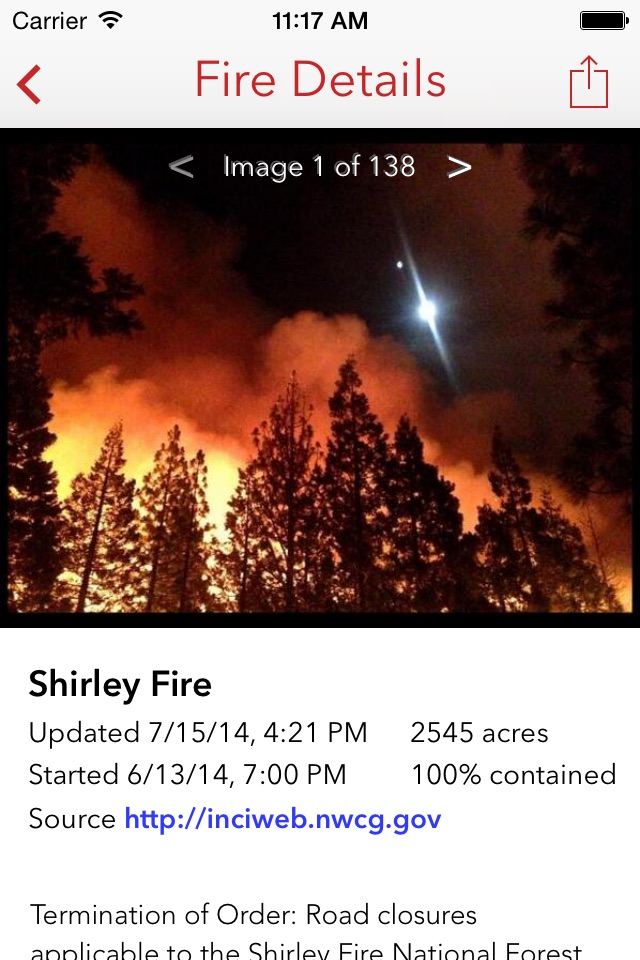 Fire Finder - Wildfire Info screenshot 2