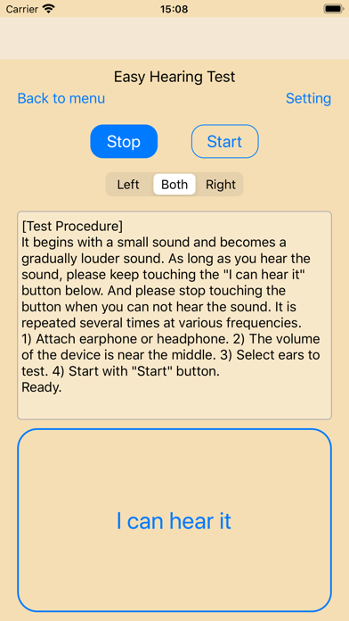 Easy Hearing Test screenshot 2