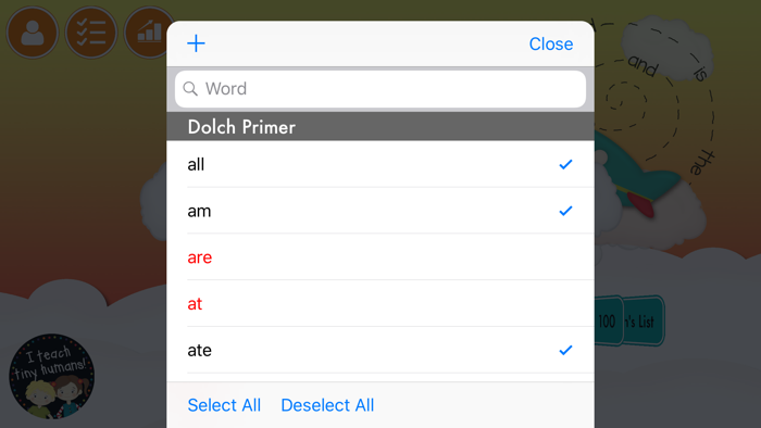 Tiny Human Sky Words