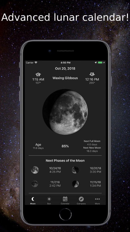 moon phase calendar for iphone