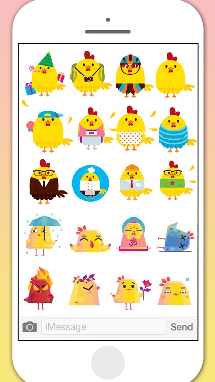 Pop Chicken Stickers