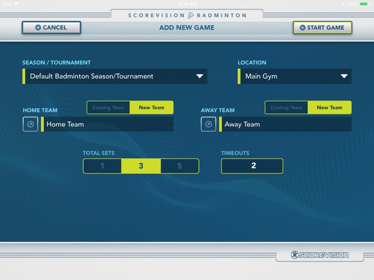 ScoreVision Badminton