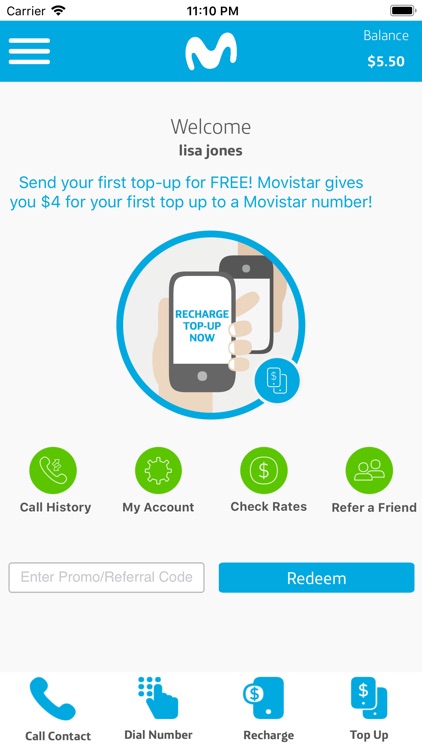 Movistar Top up and Call