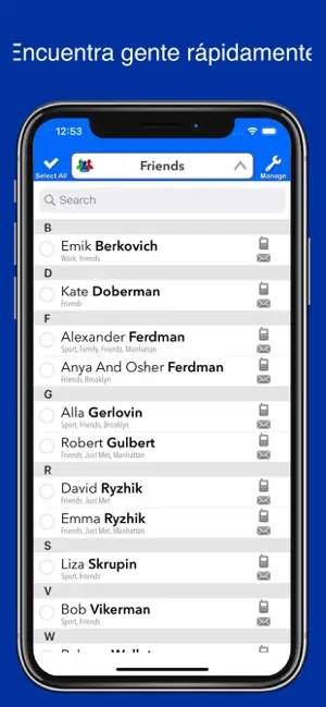 Skærmoptagelse 2 Group Contacts! iphone