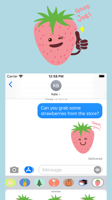 Strawberry Emoji Stickers screenshot 2