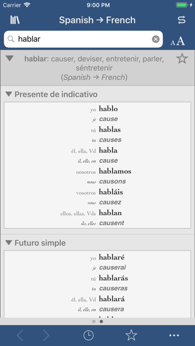 Ultralingua French-Spanish Screenshot 2