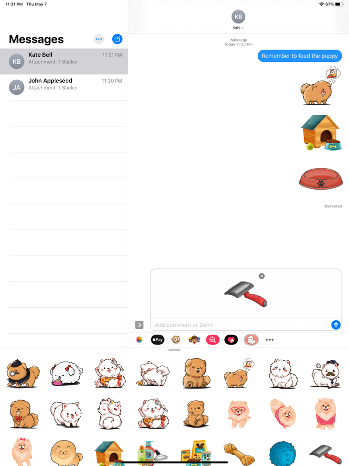 Small Pomeranian Stickers