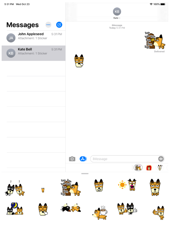 TF-Dog Animation 2 Stickers