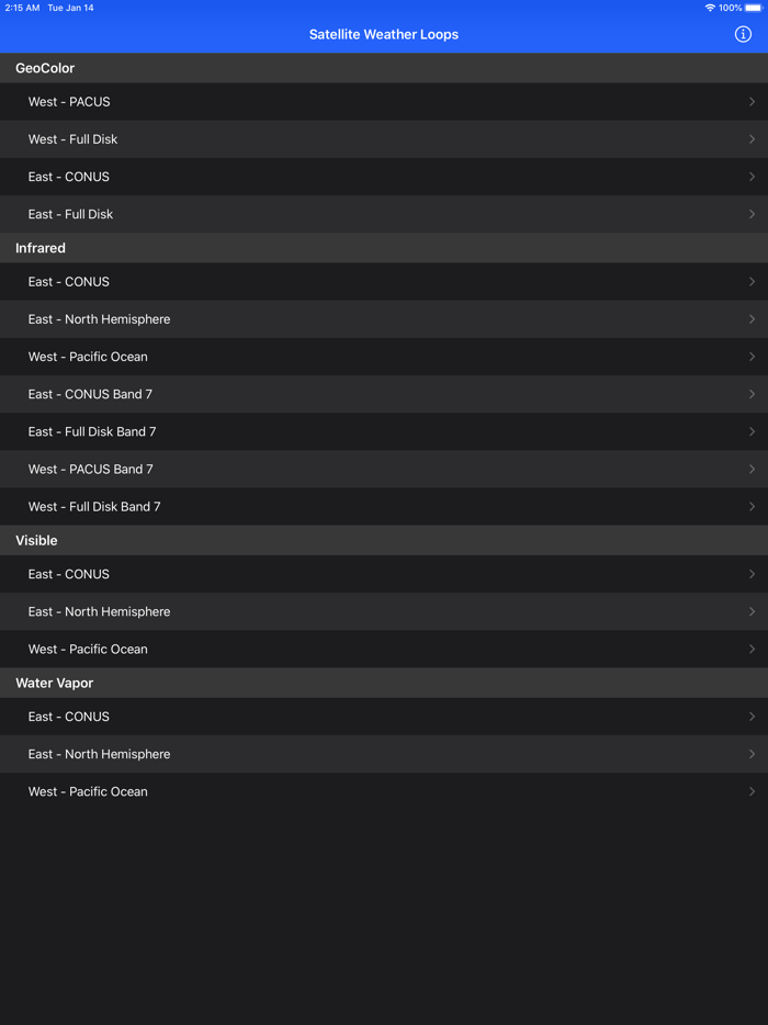 Satellite Weather Loops
