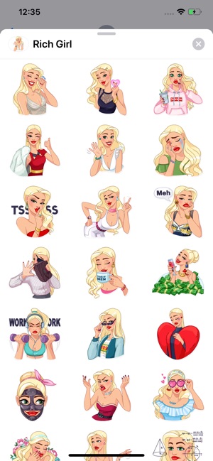 Rich Girl Sticker Pack