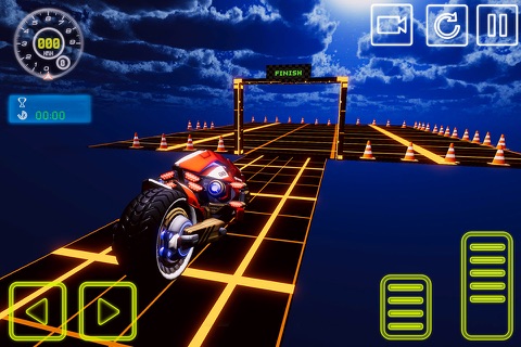Neon Bike Impossible Stunts 3D screenshot 4