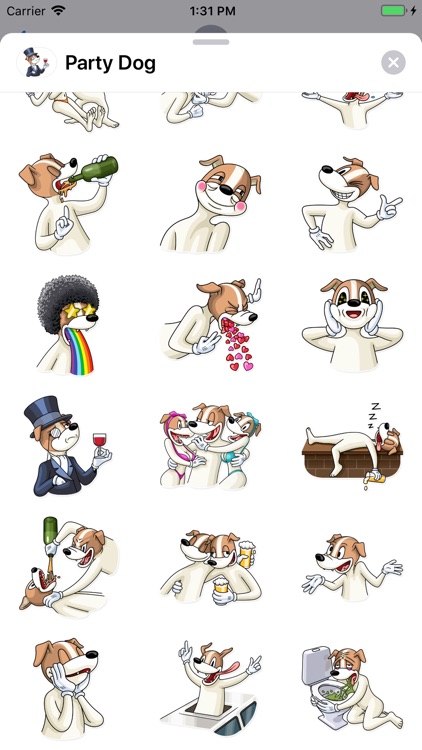 Party Dog Sticker Pack