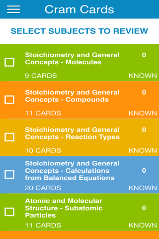 OAT General Chem Cram Cards - náhled