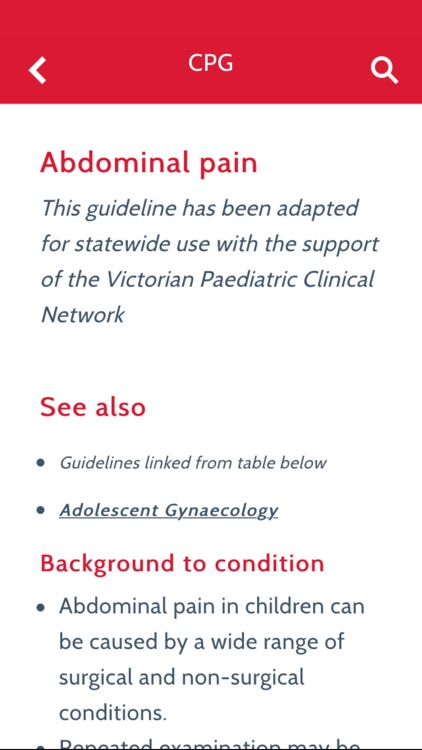 RCH Clinical Guidelines