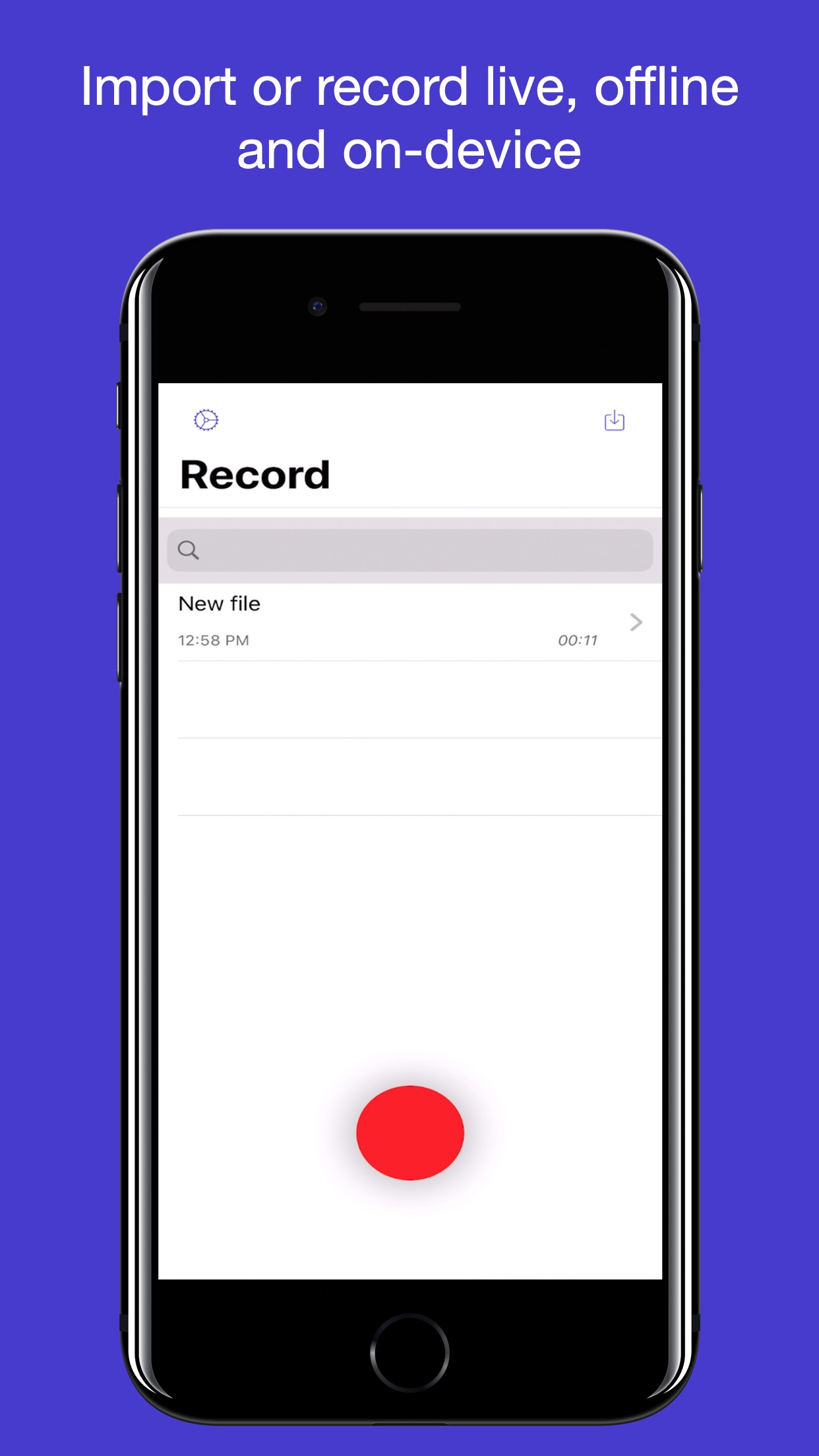 Screenshot do app Dictation by Blueshift