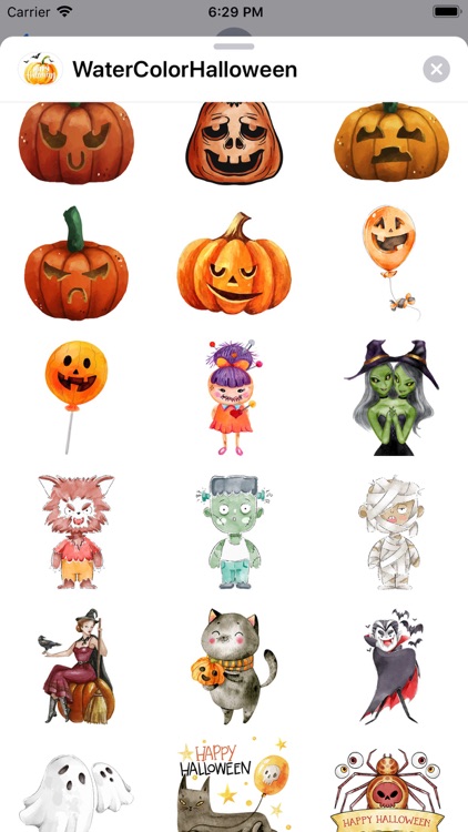 WaterColor Halloween Stickers screenshot-4