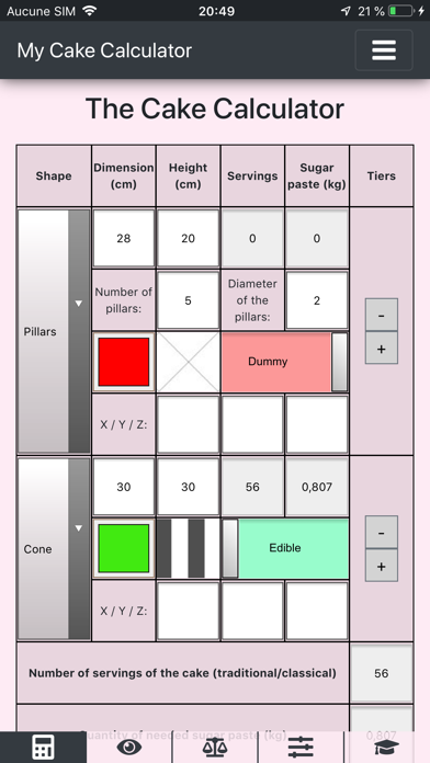 My Cake Calculator screenshot 2