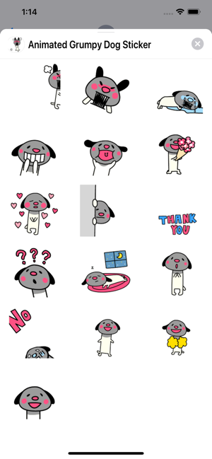 Animated Grumpy Dog Sticker(圖2)-速報App