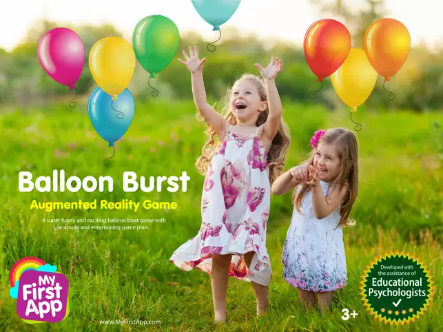 Ballons Burst AR for toddlers, game for IOS