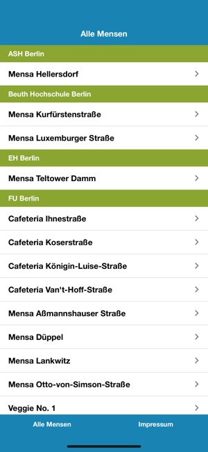 Mensa Berlin Mensaplan Im App Store
