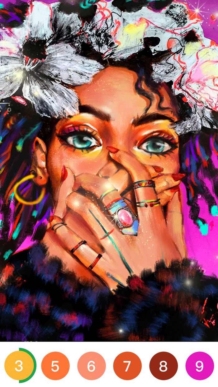 乐涂数字填色秘密花园涂色画画